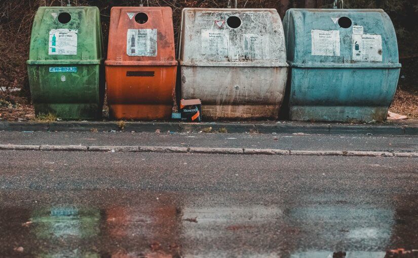 Old Recycling Bins